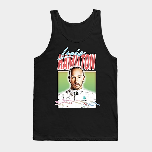 Lewis Hamilton // Retro Style Fan Art Design Tank Top by DankFutura